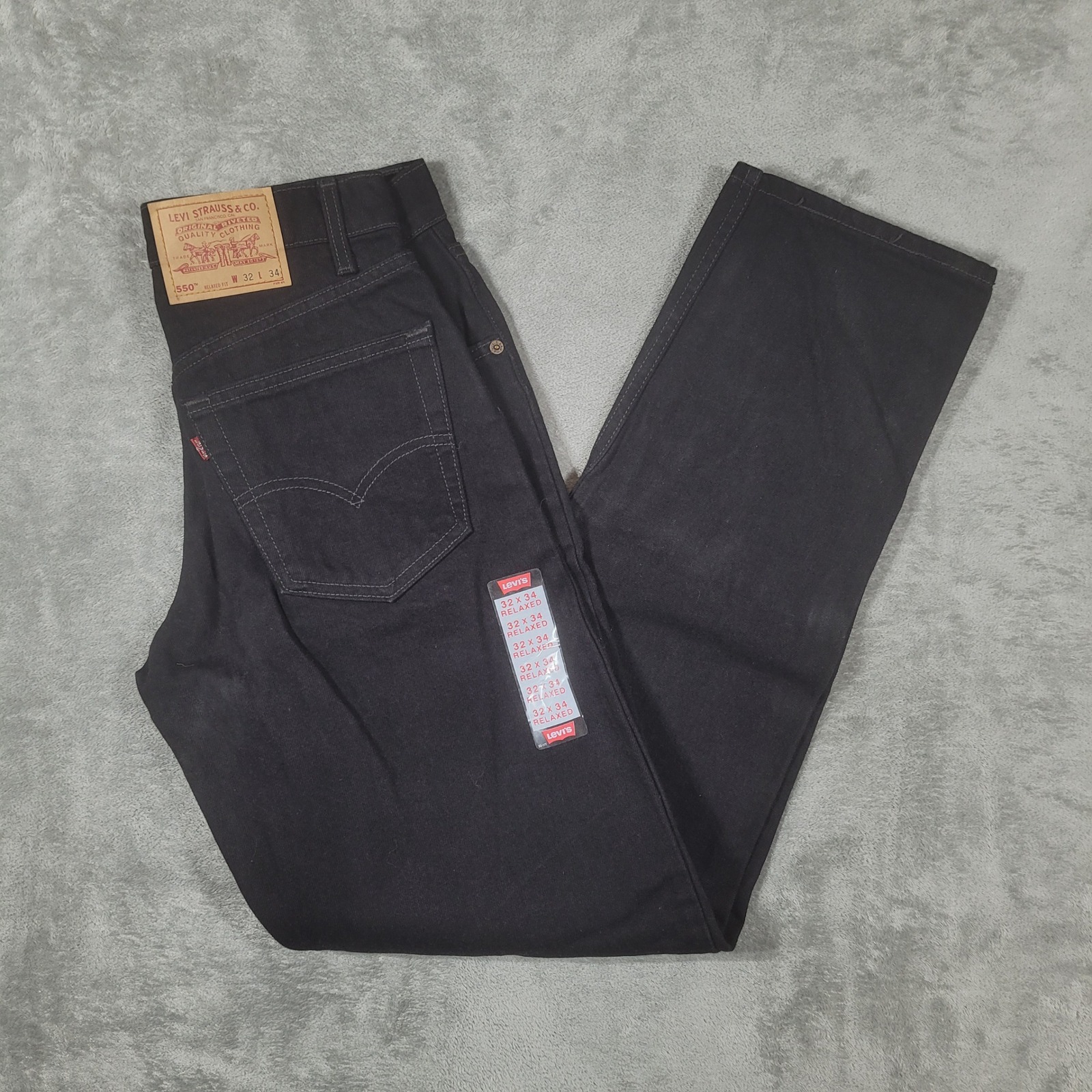 Vintage Levi's Jeans Mens 32x34 (Fits 30x34) Black 550 Relaxed Fit Usa Baggy 90s